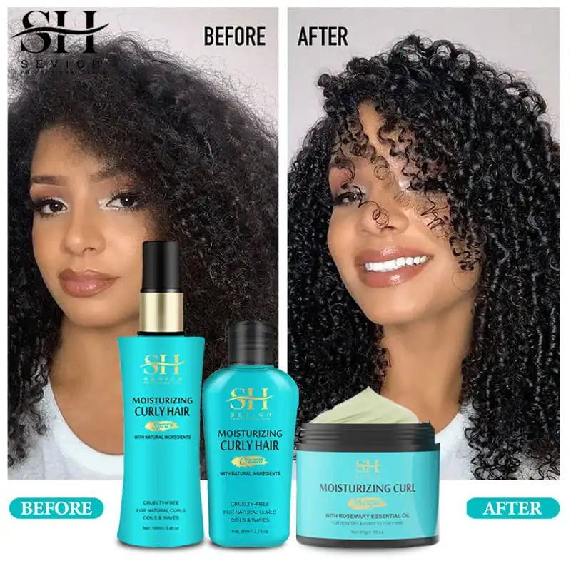 Curly Hair Care 3PCS / Spray Curling Moisturizing Curly Hair 100ml/  Cream Curly Hair 80ml/ Hair Mask Hair 60g